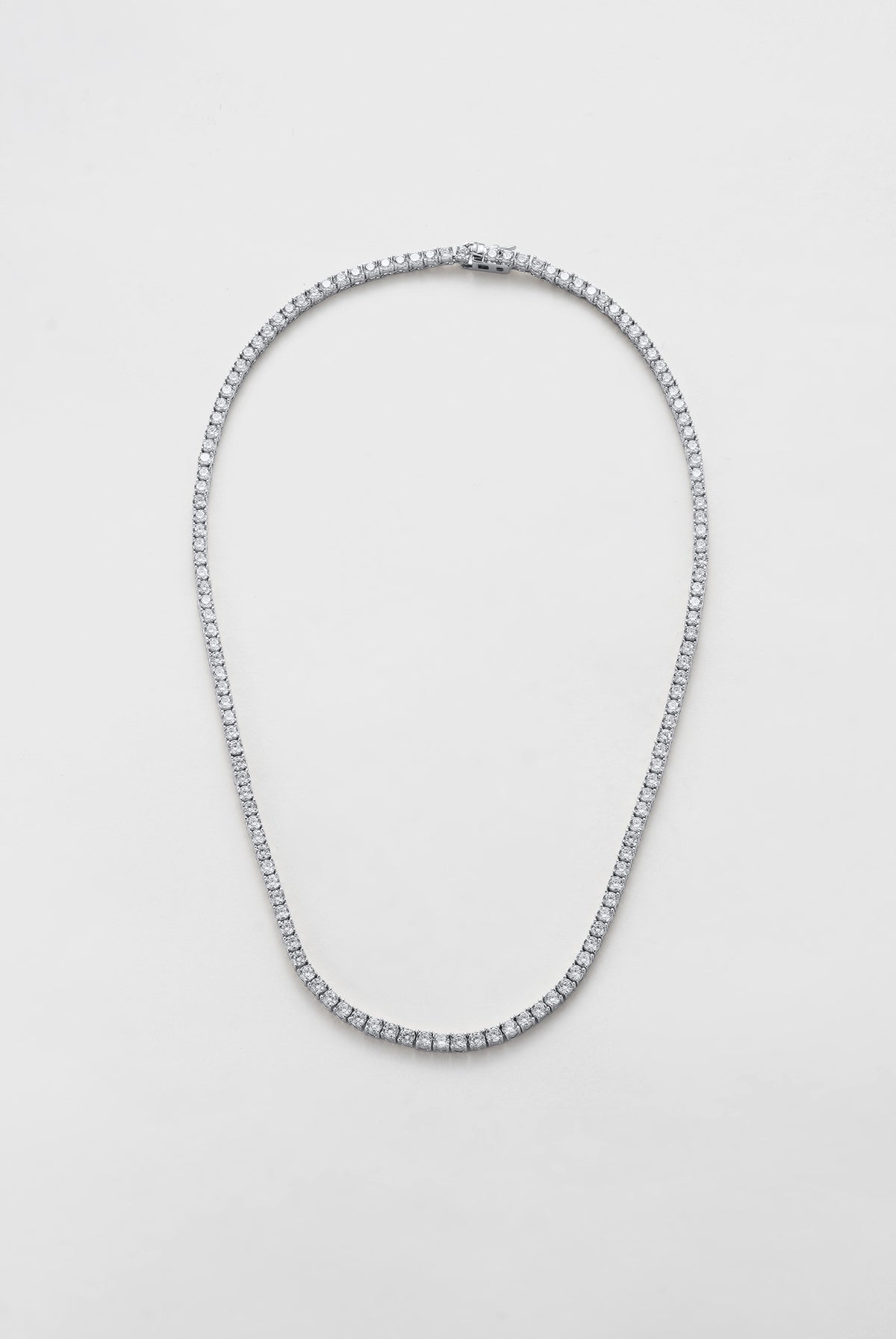 Dani Tennis Necklace - 50cm - Silver