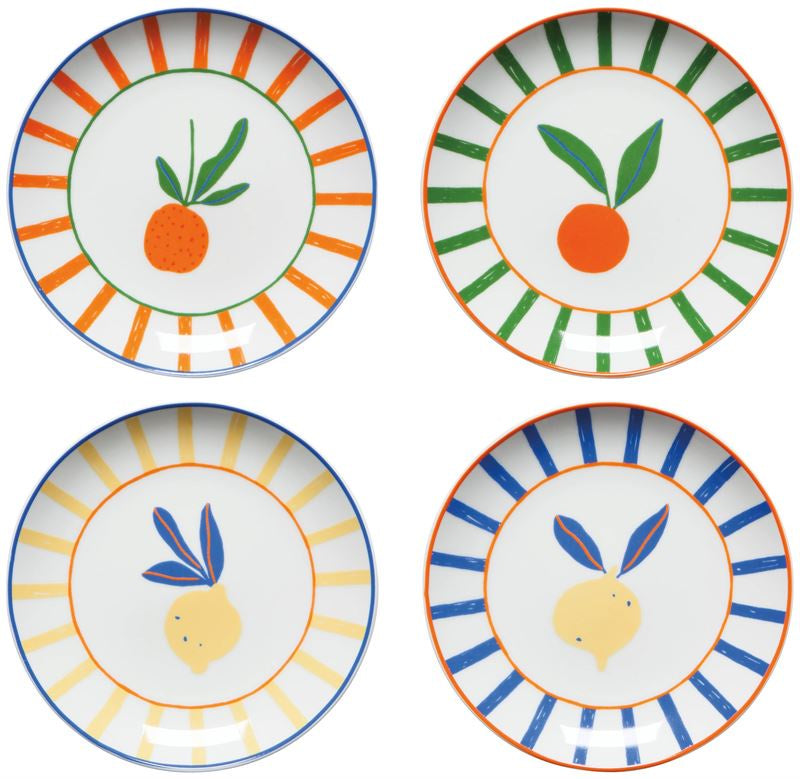 Danica Studio - Citrus Burst Set of 4 - Appetizer Plates