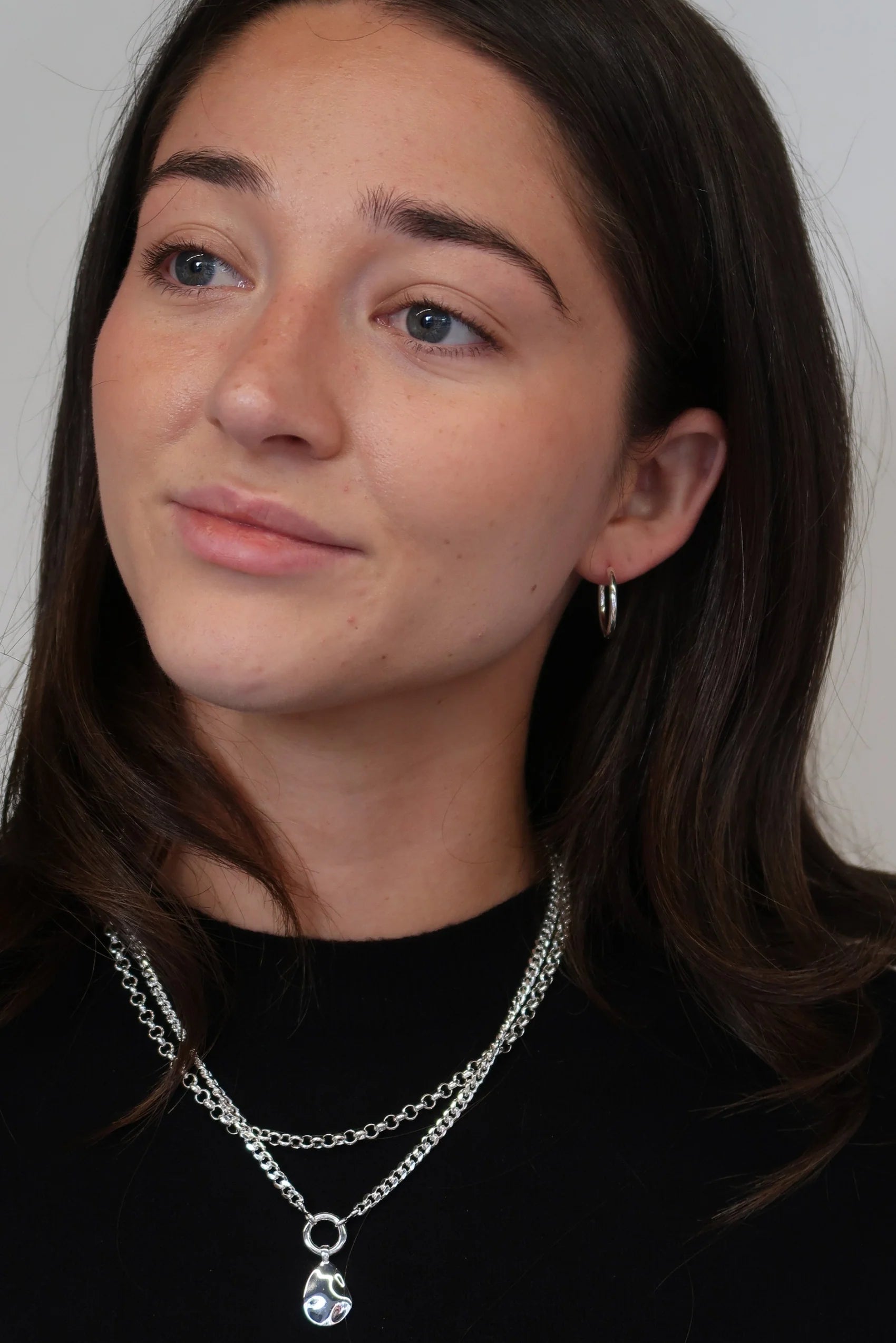 ZAFINO Delilah Hoop Medium - Silver