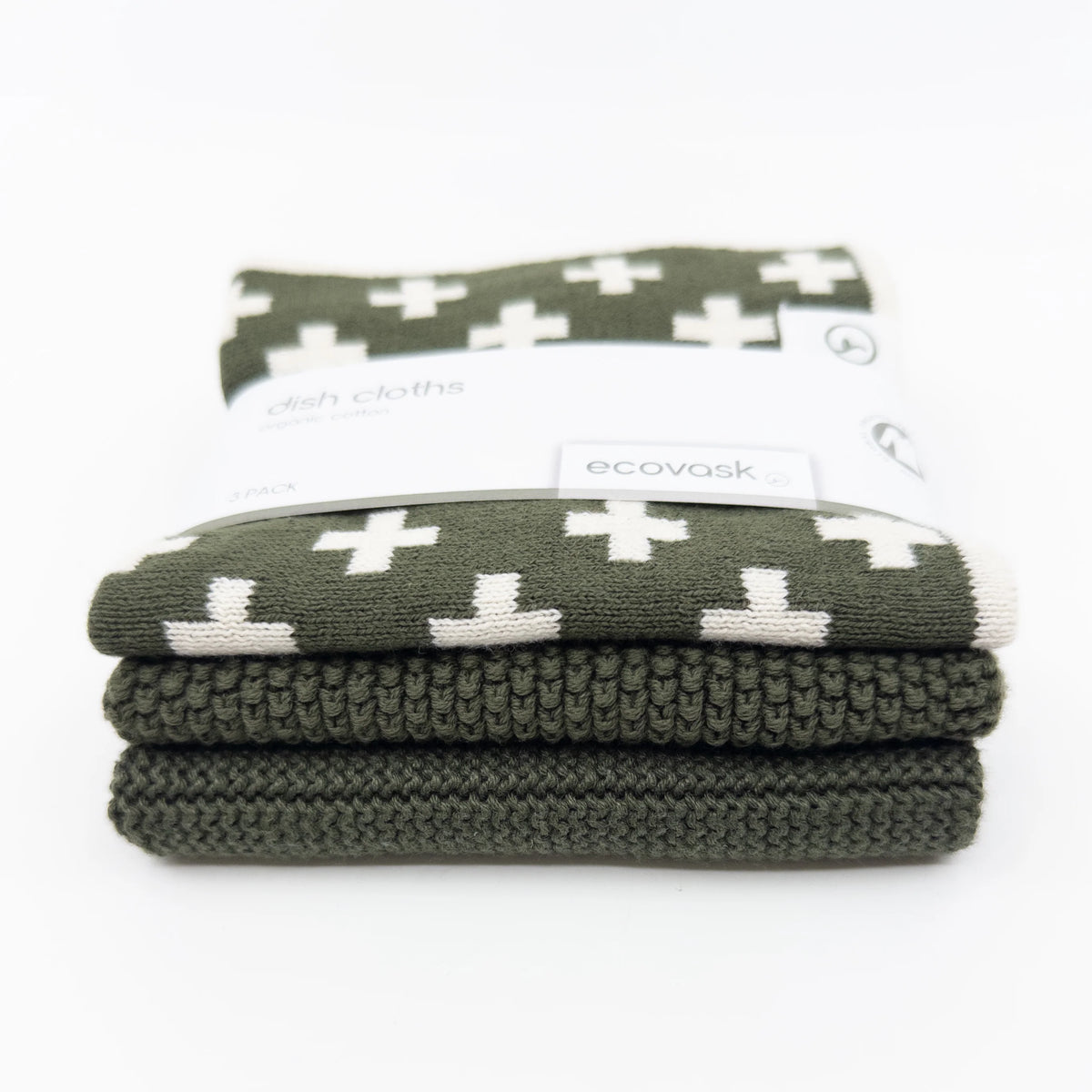 Ecovask Dishcloth 3pk Set - Winter Moss
