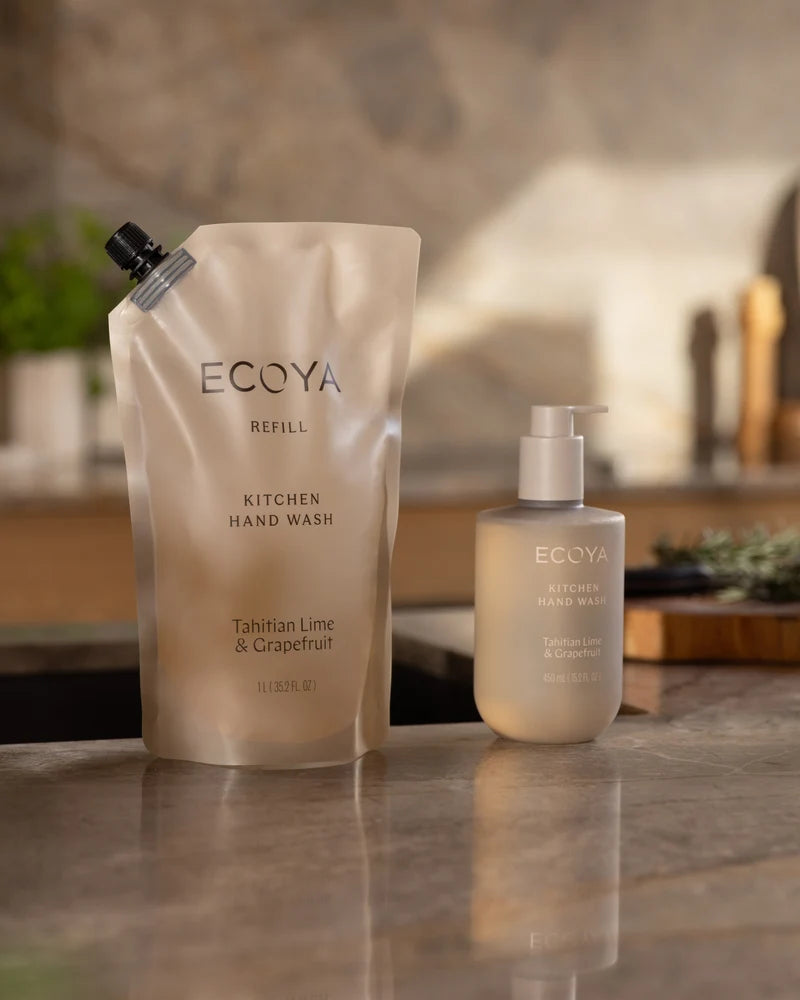 Ecoya Kitchen Handwash refill pouch Hand Wash Refill - 1L - Tahitian Lime & Grapefruit
