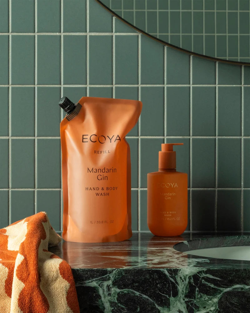 ECOYA Mandarin Gin hand and body wash refill pouch