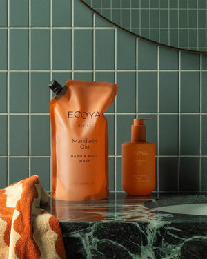 ECOYA Mandarin Gin hand and body wash refill pouch