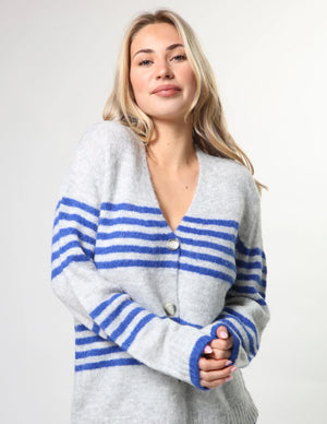 Stella+Gemma Stripe Cardigan - Salt Air