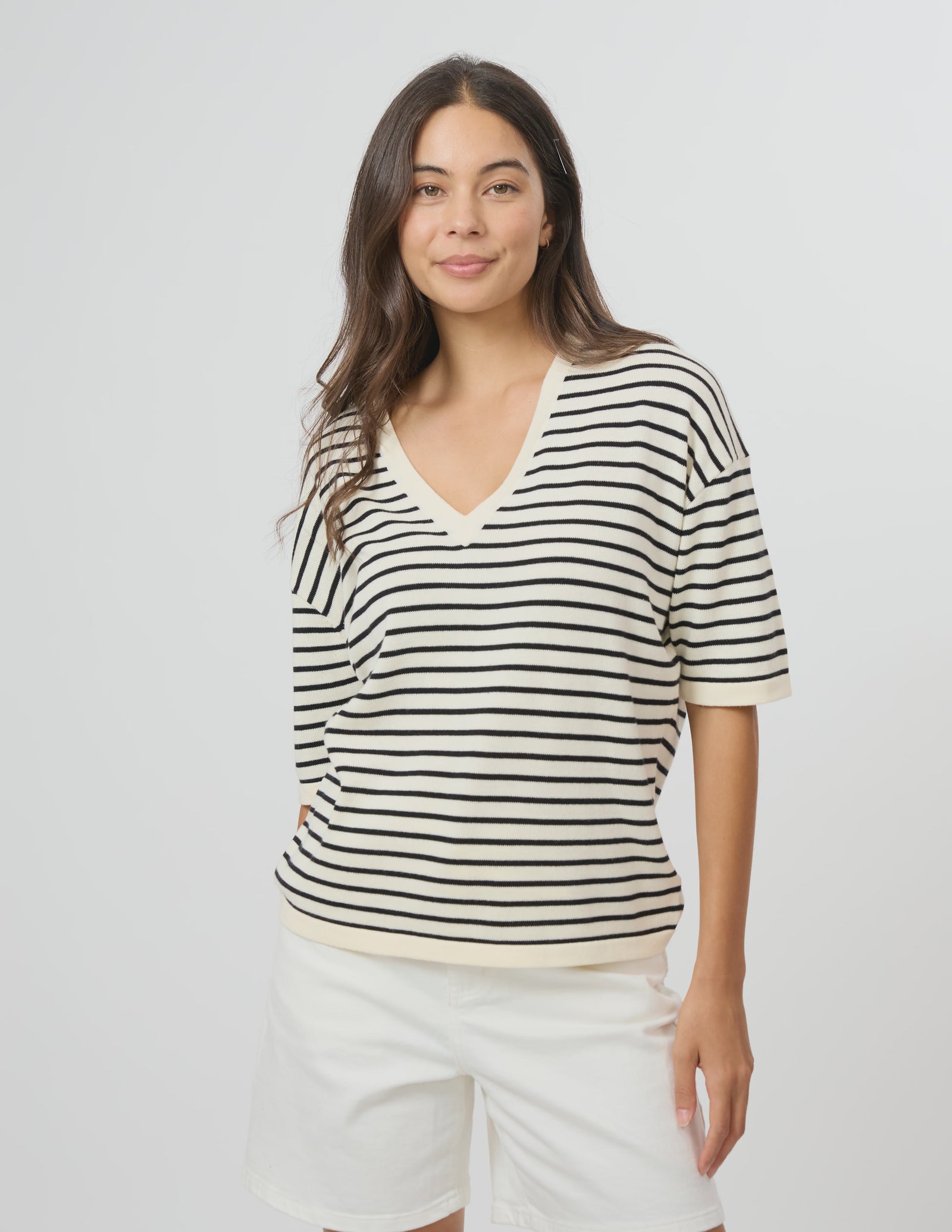 Stella+Gemma Celine Knit - Ivory/Black - size L
