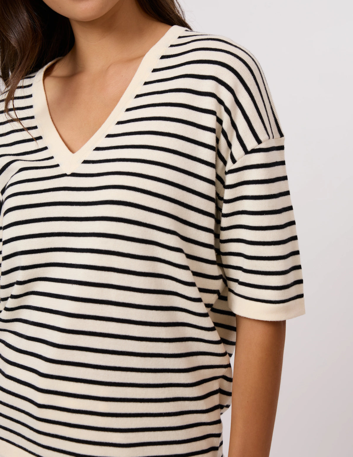 Stella+Gemma Celine Knit - Ivory/Black - size L