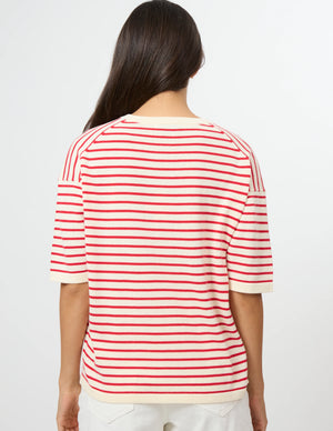 Celine Knit - Ivory/Red