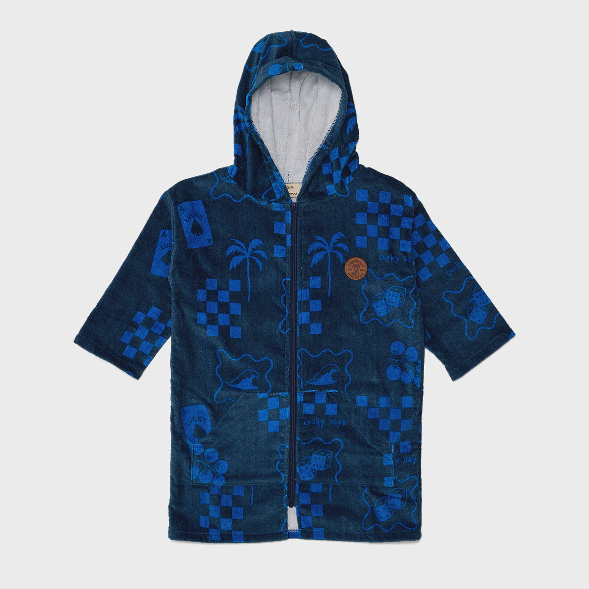CRYWOLF KIDS BOYS EVERYWHERE ZIP-UP TOWEL Navy Beach Wear