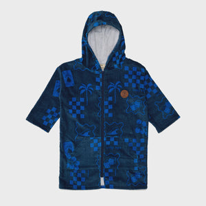 CRYWOLF KIDS BOYS EVERYWHERE ZIP-UP TOWEL Navy Beach Wear