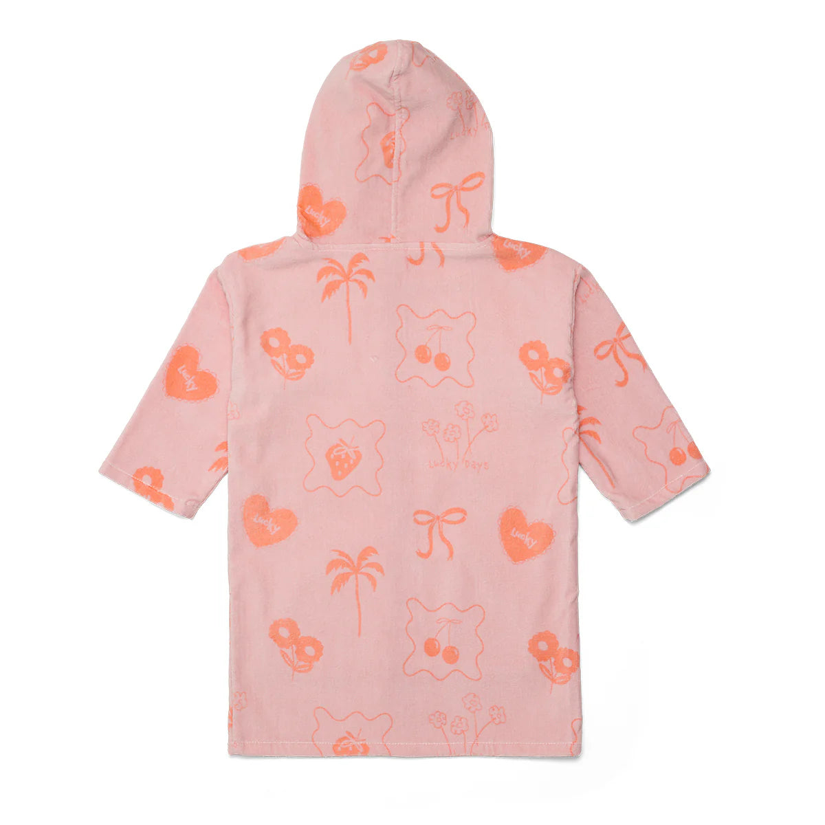 CRYWOLF KIDS GIRLS EVERYWHERE ZIP-UP TOWEL Pink Beach Wear
