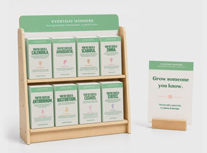 Stems of Wonder is a collection of curious seed boxes and growing gifts, from intriguing little plants that move, mimic, react and surprise, to personality-inspired flower seed kits that match people to plants.