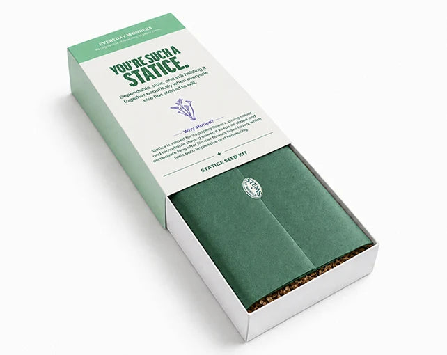 Everyday Wonders Seed Kit, Stems of Wonder is a collection of curious seed boxes and growing gifts, from intriguing little plants that move, mimic, react and surprise, to personality-inspired flower seed kits that match people to plants. boxed seed kit