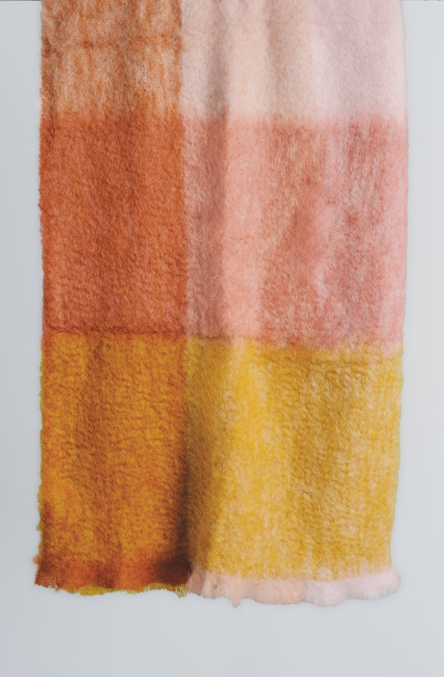 Bianca Morene Wool Mohair EZCARAY THROW - YELLOW/RUST