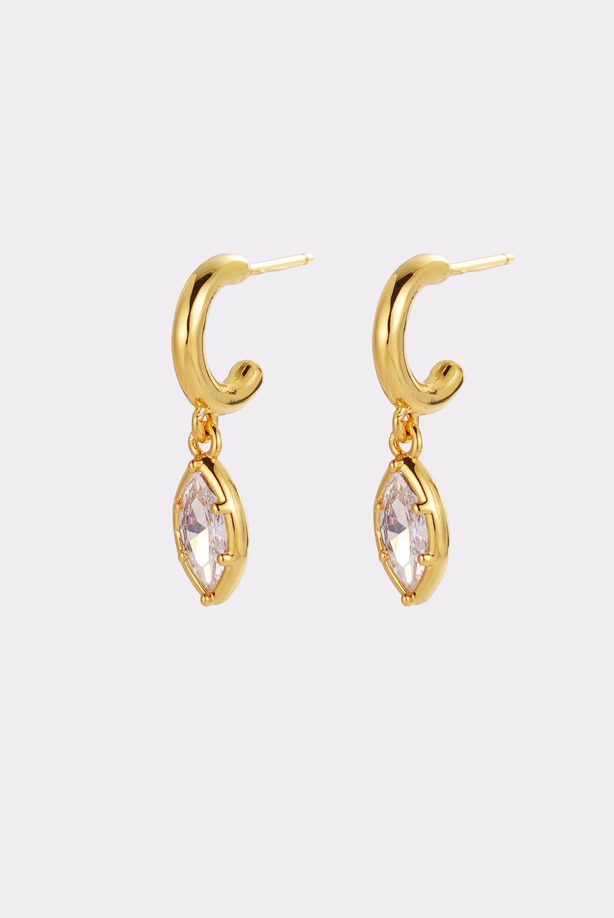 Eden Crystal Hoop - Gold