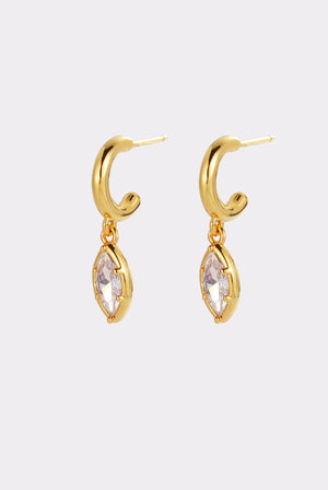 Eden Crystal Hoop - Gold