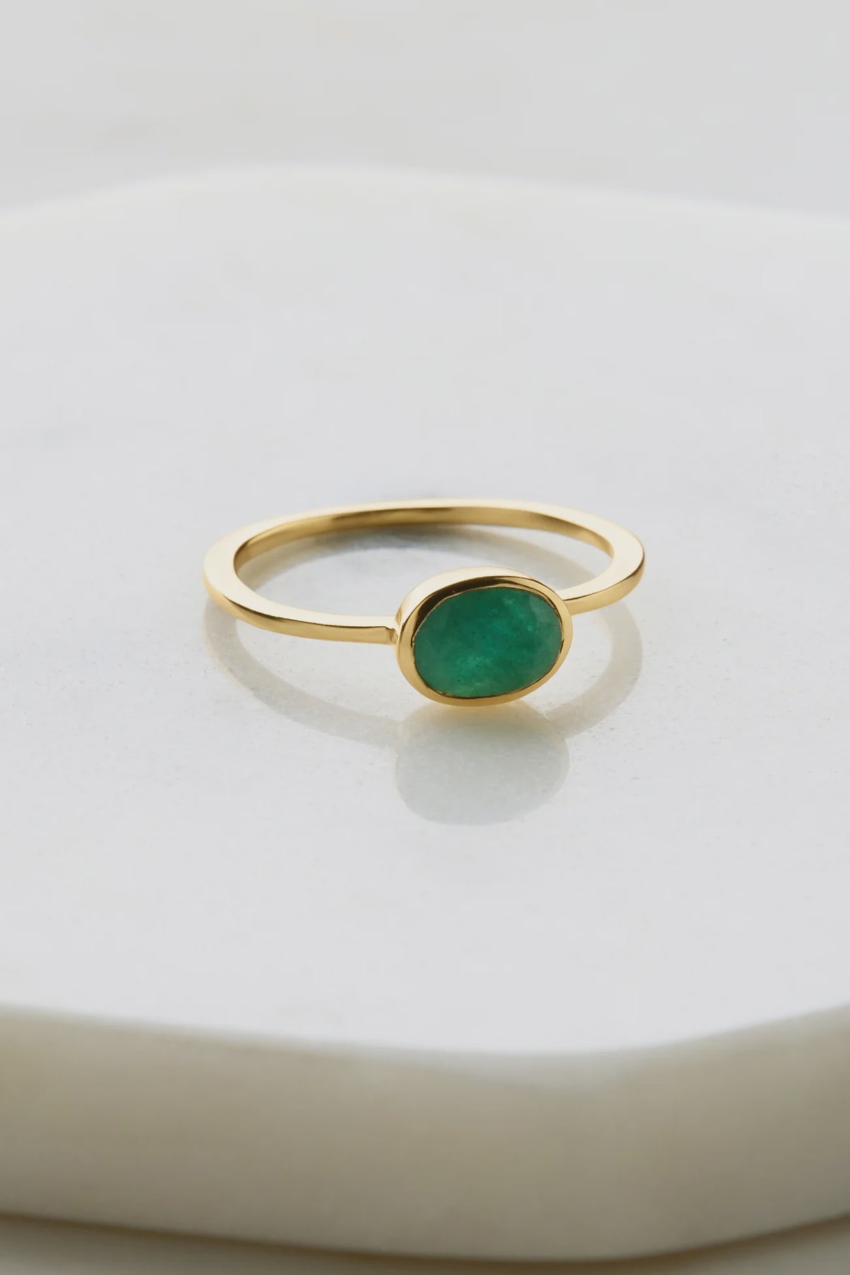Zafino Australia Elly Ring - Beryl Emerald - Artisan