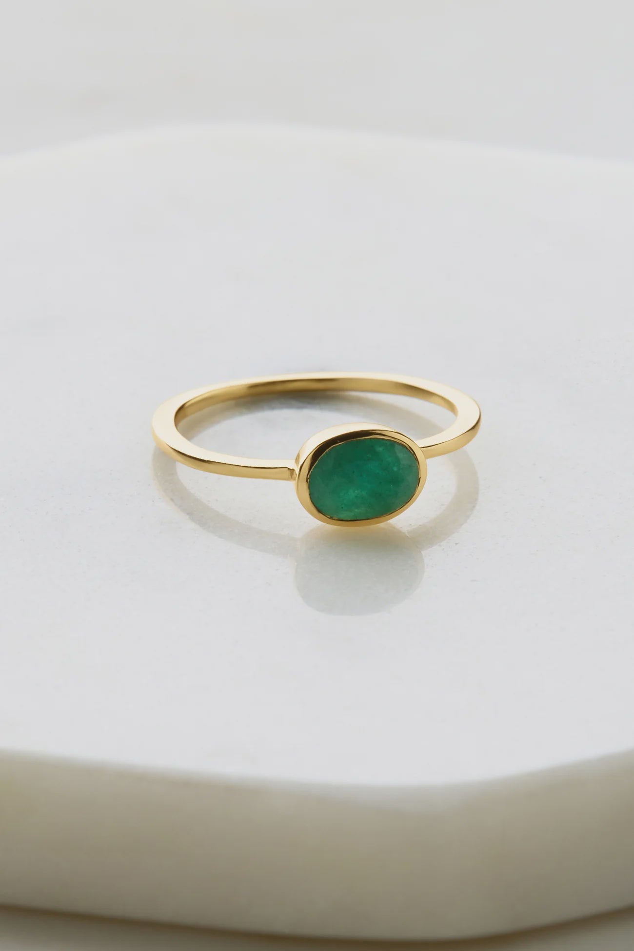 Zafino Australia Elly Ring - Beryl Emerald - Artisan