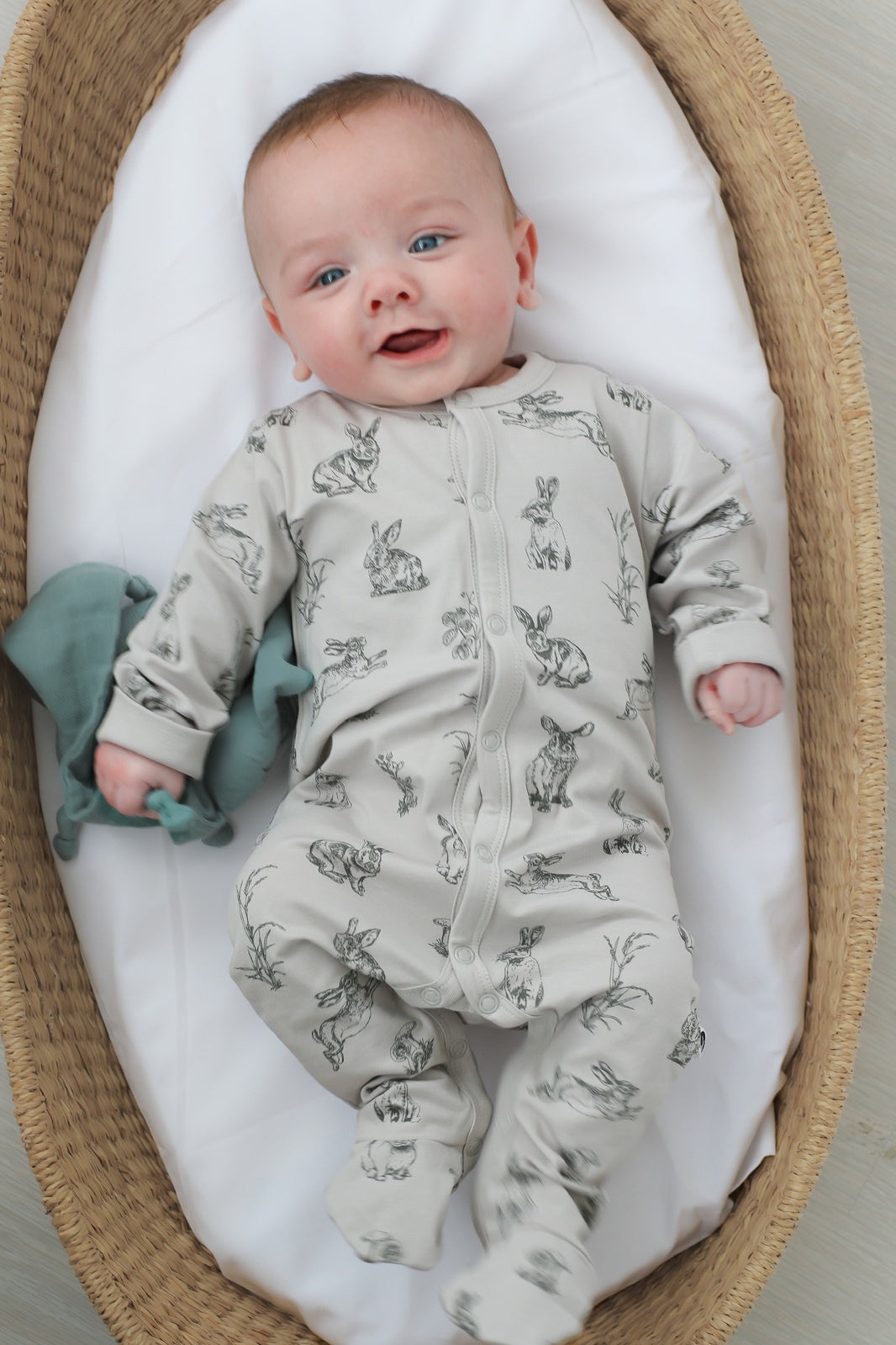 Burrow & Be Essentials Sleep Suit - Grey Burrowers
