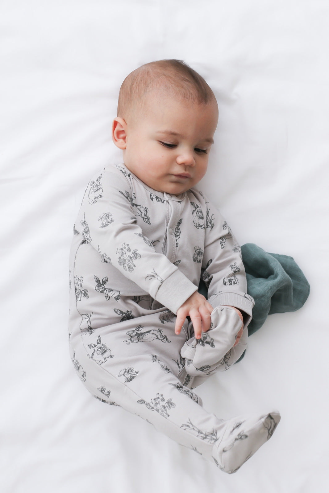 Burrow & Be Essentials Sleep Suit - Grey Burrowers