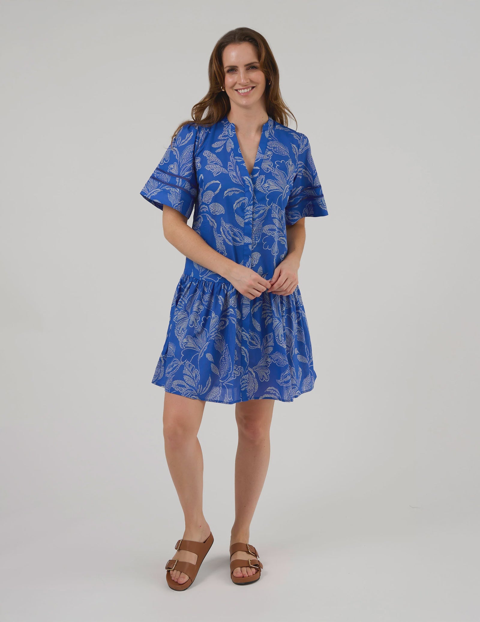 Stella+Gemma Eugenie Dress Corfu Cobalt Blue