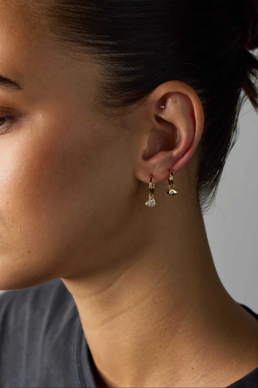 Zafino Australia Evil Eye Mini Huggie Earring