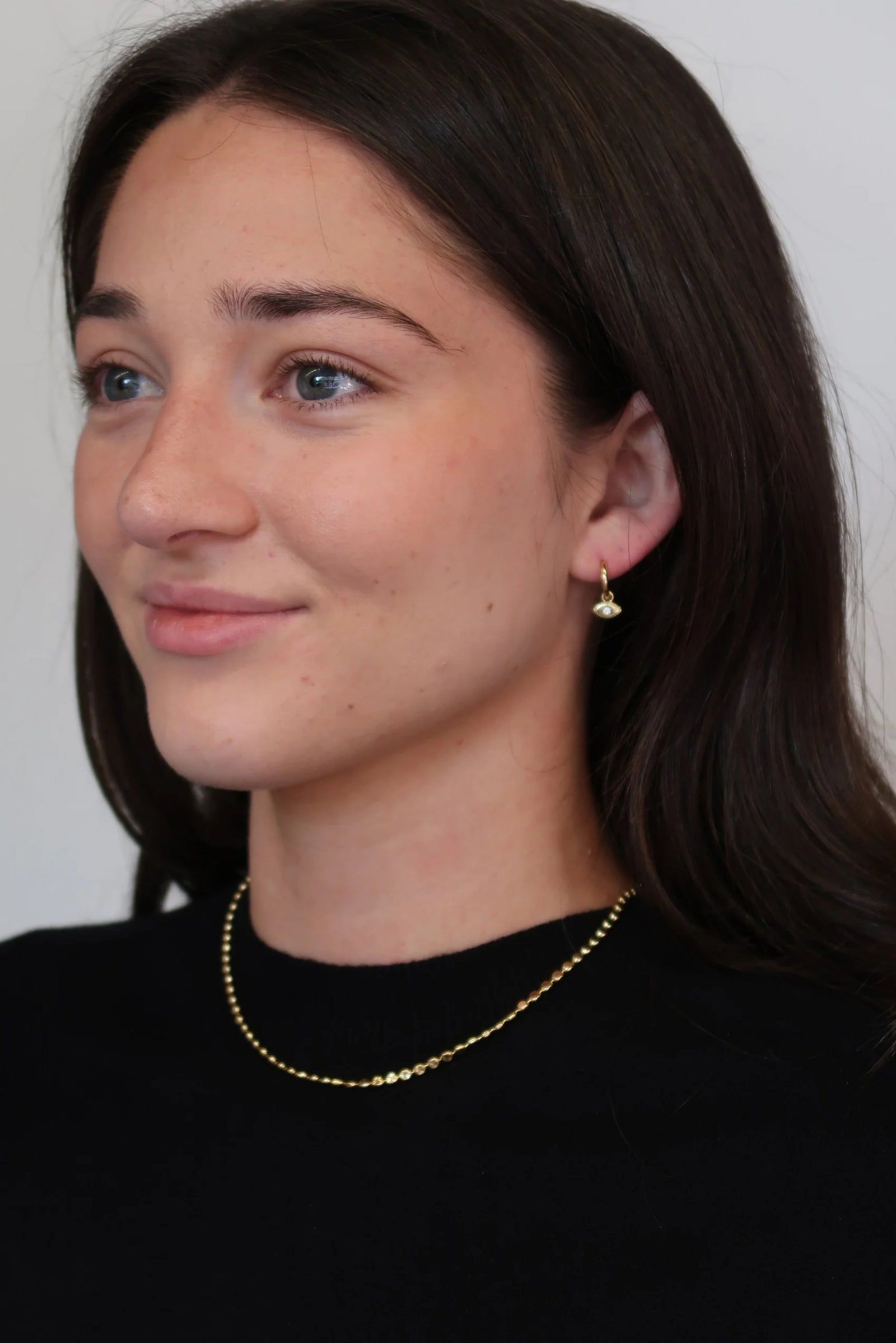 Zafino Australia Evil Eye Mini Huggie Earring Gold