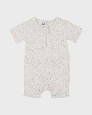 FAYE PRINT ORGANIC SS ZIPSUIT