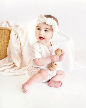 FAYE PRINT ORGANIC SS ZIPSUIT
