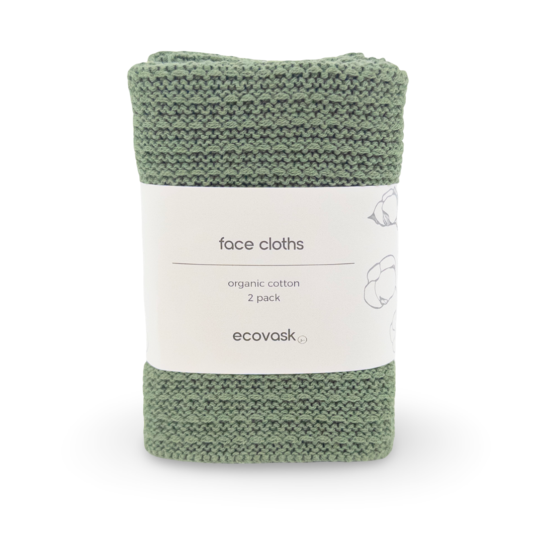 Face Cloth 2pk - Sage