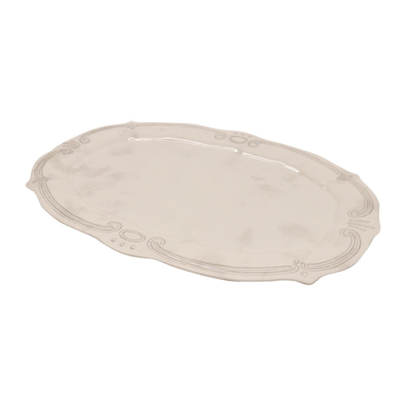 Melamine French Grey Oval Platter - Le Forge