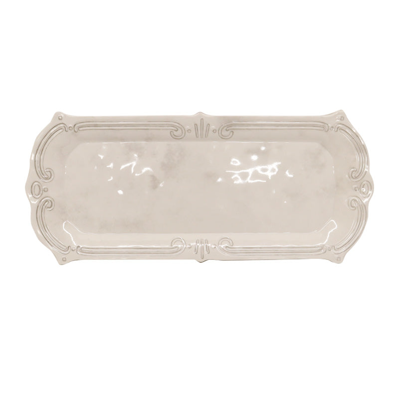 Melamine French Grey Rectangle Platter 45cm - Le Forge