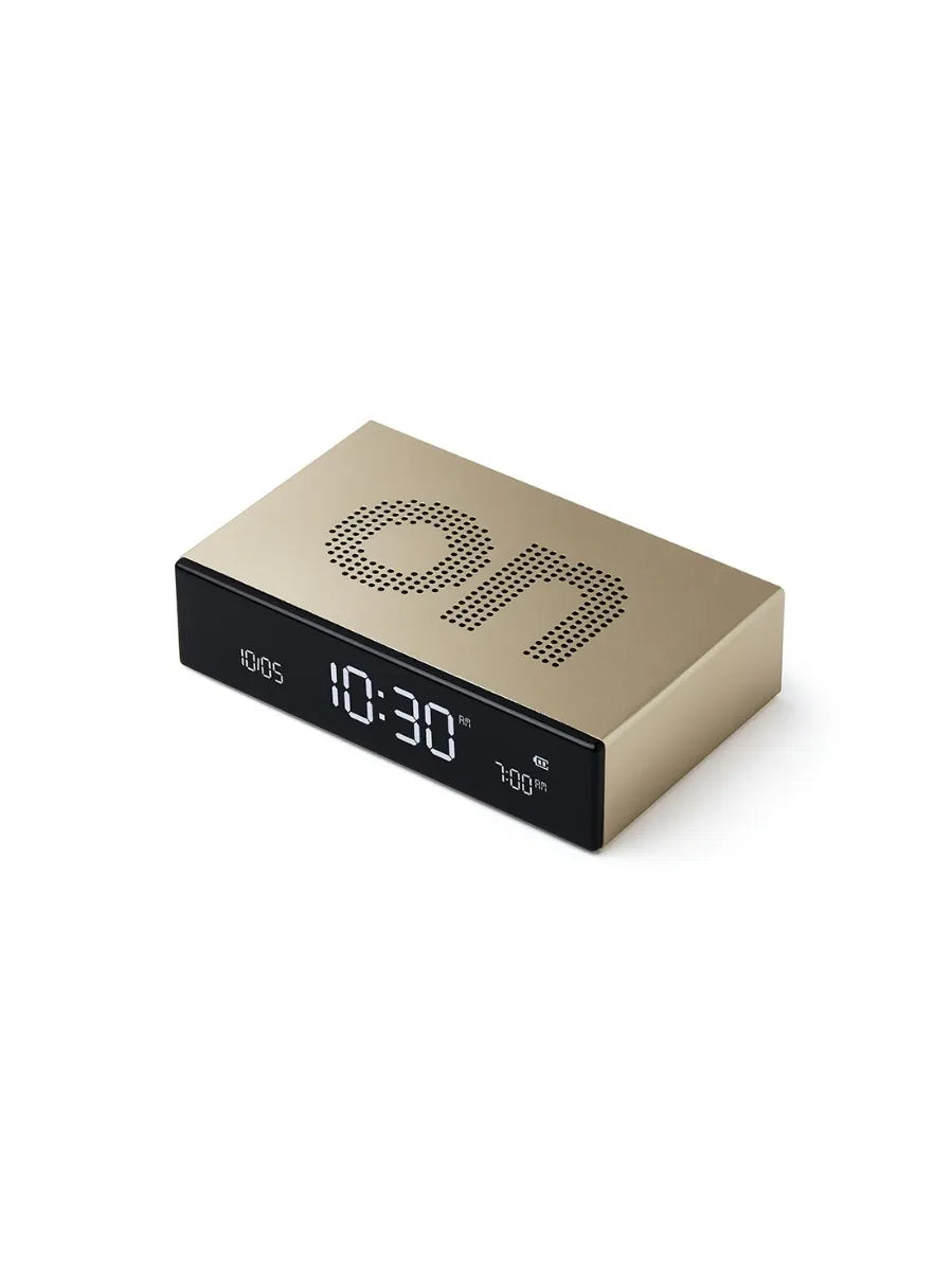 FLIP PREMIUM - Gold Digital alarm clock with LED