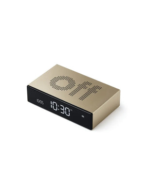 FLIP PREMIUM - Gold Digital alarm clock with LED