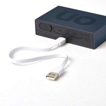 Lexon Flip Premium Alarm Clock Dark Aluminium Blue