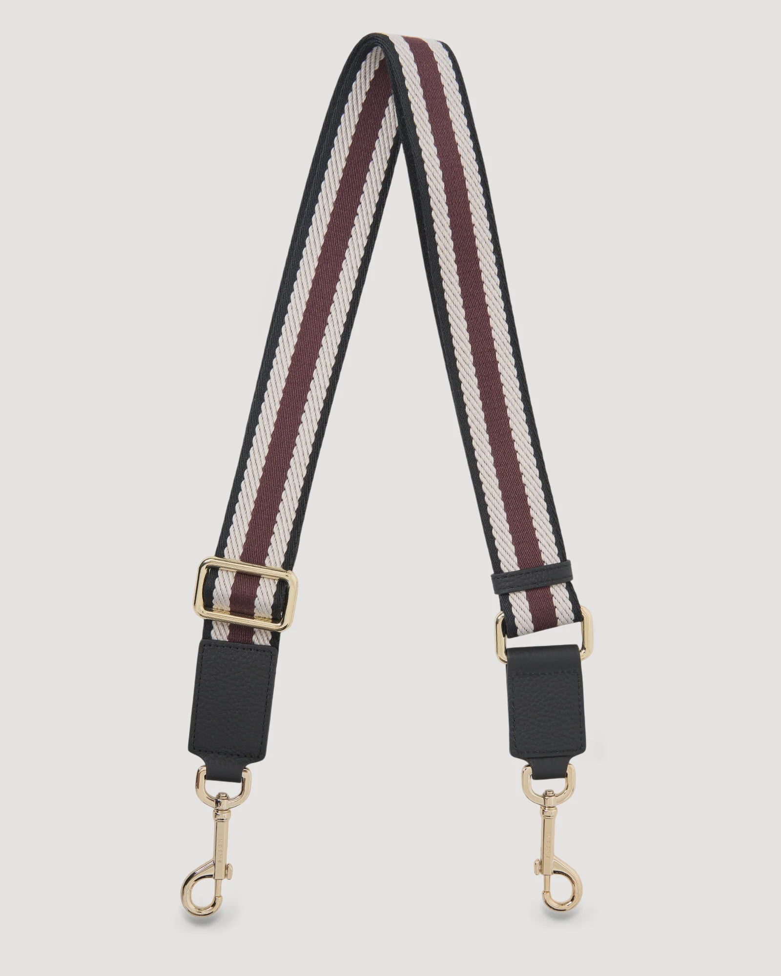 Saben Feature Strap Webbing Black + White + Merlot