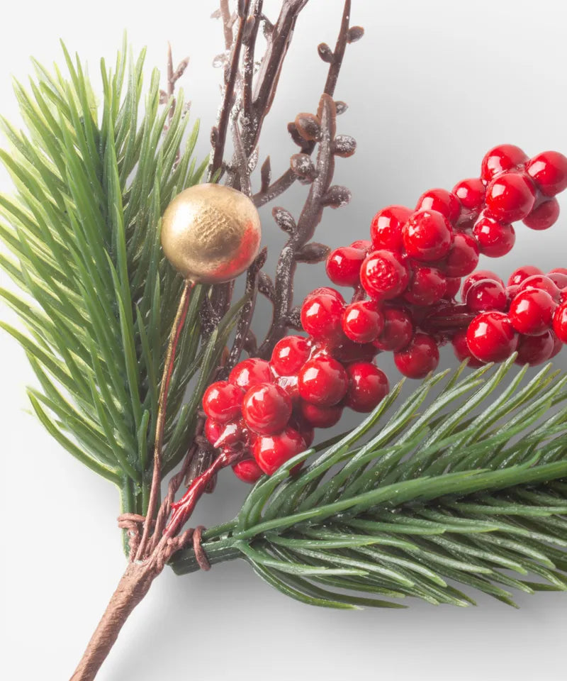 French Country Collections Festive Sprig Pick set of 4