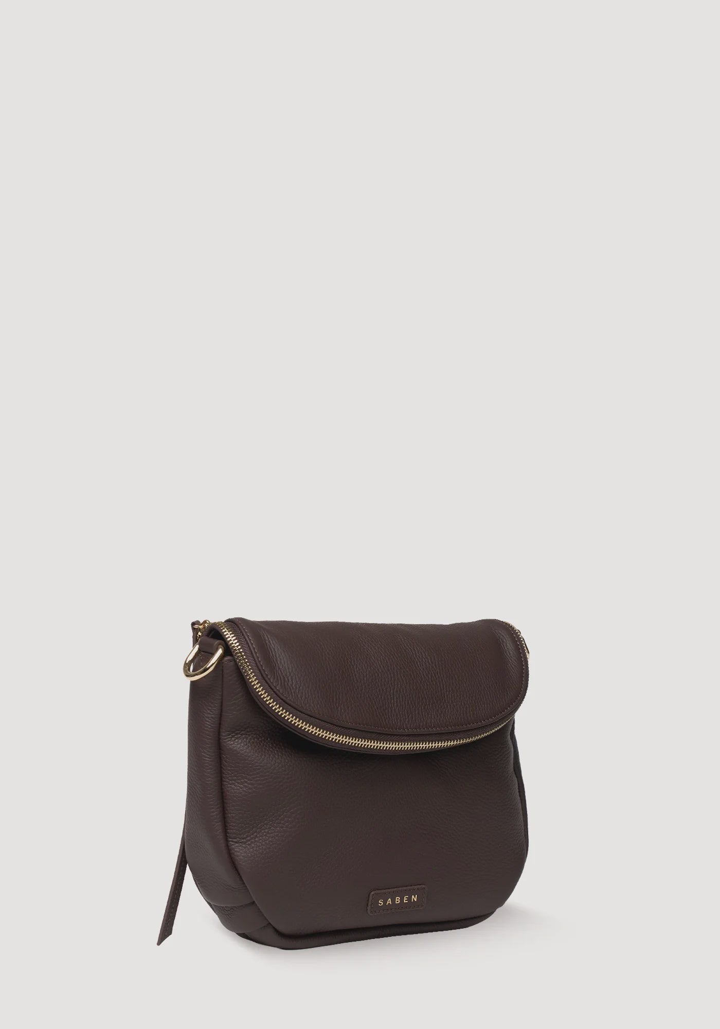 SABEN SS26 Fifi Crossbody - Cacao dark brown leather crossbody bag