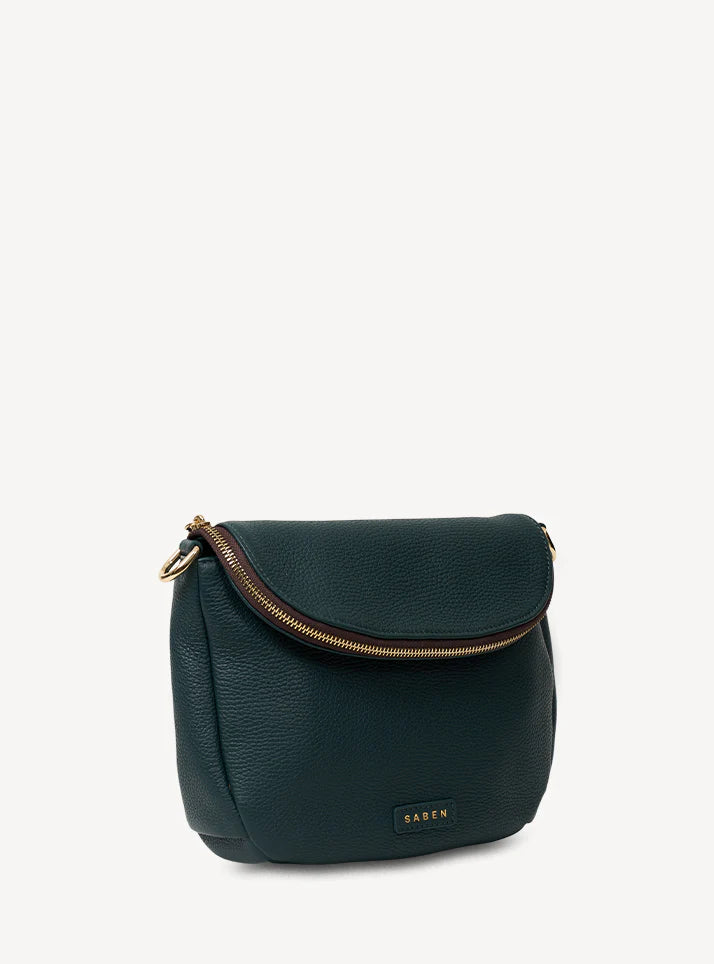 SABEN Fifi Crossbody - Hunter Green Leather Bag