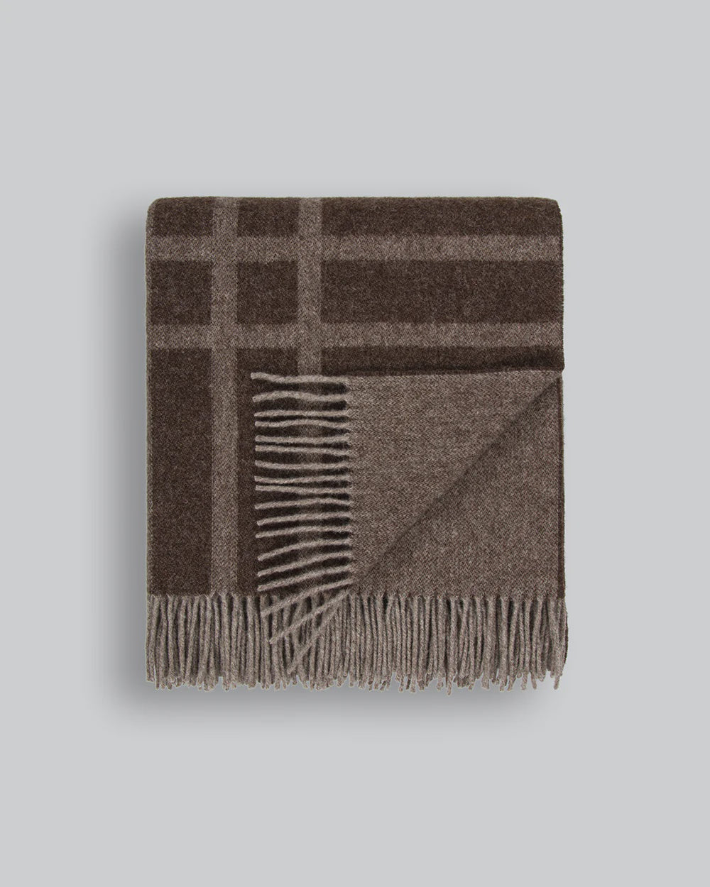 Furtex Fiordland 100% NZ Lambswool Throw 190x220cm - Walnut