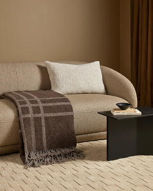Furtex Fiordland 100% NZ Lambswool Throw 190x220cm - Walnut