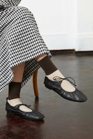 nooan Possum Merino Wool DUNEDIN Socks - Turkish Coffee Marshmallow
