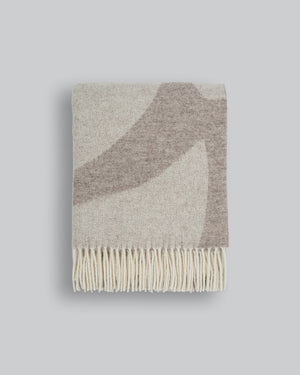Furtex Baya Flagstone Wool Throw 140 x 200cm - Fawn