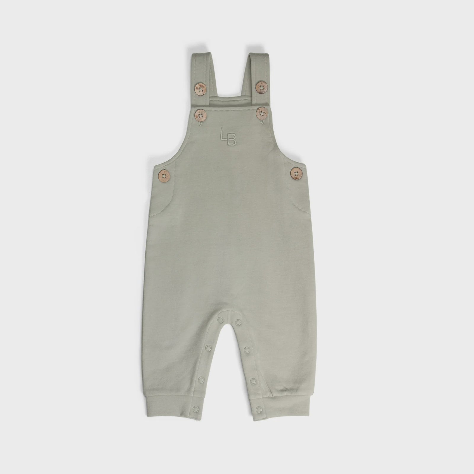 Dimples Fleece Overalls - Sage