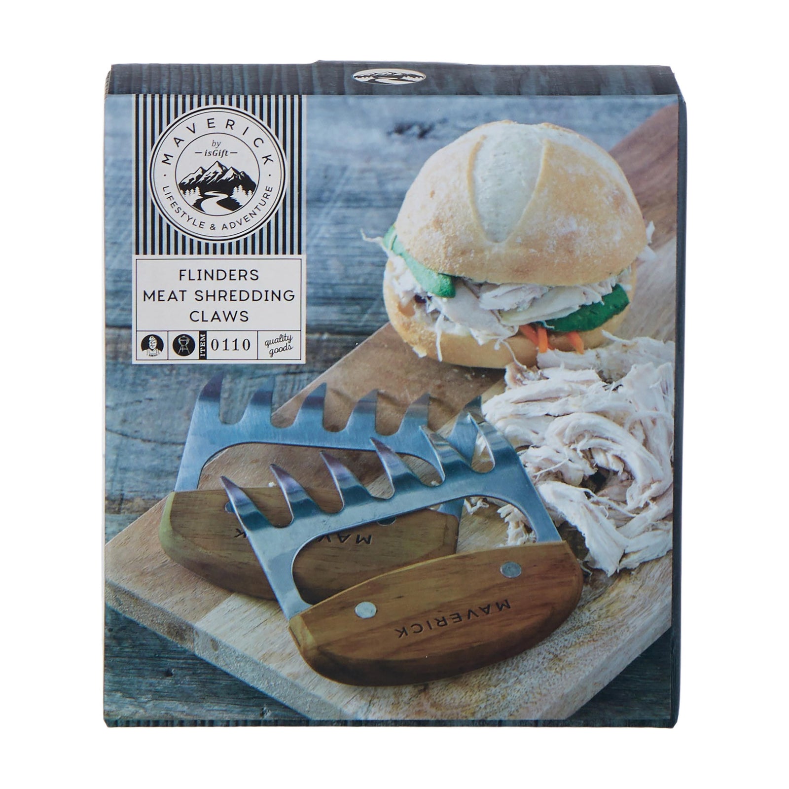 Flinders Meat Shredding Claws Natural & Stainless Steel