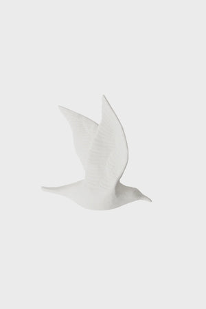MAYTIME Flying Birds Double Closed - White ceramic flying bird figurine