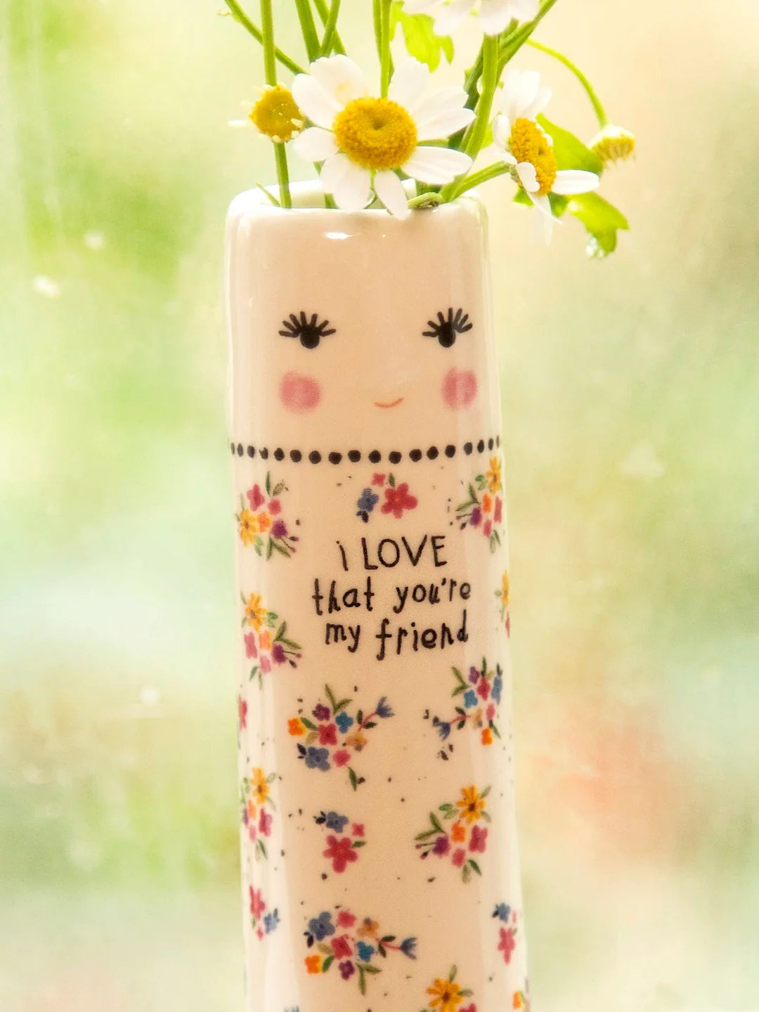 Natural Life Folk Friend Bud Vase - I Love Friend