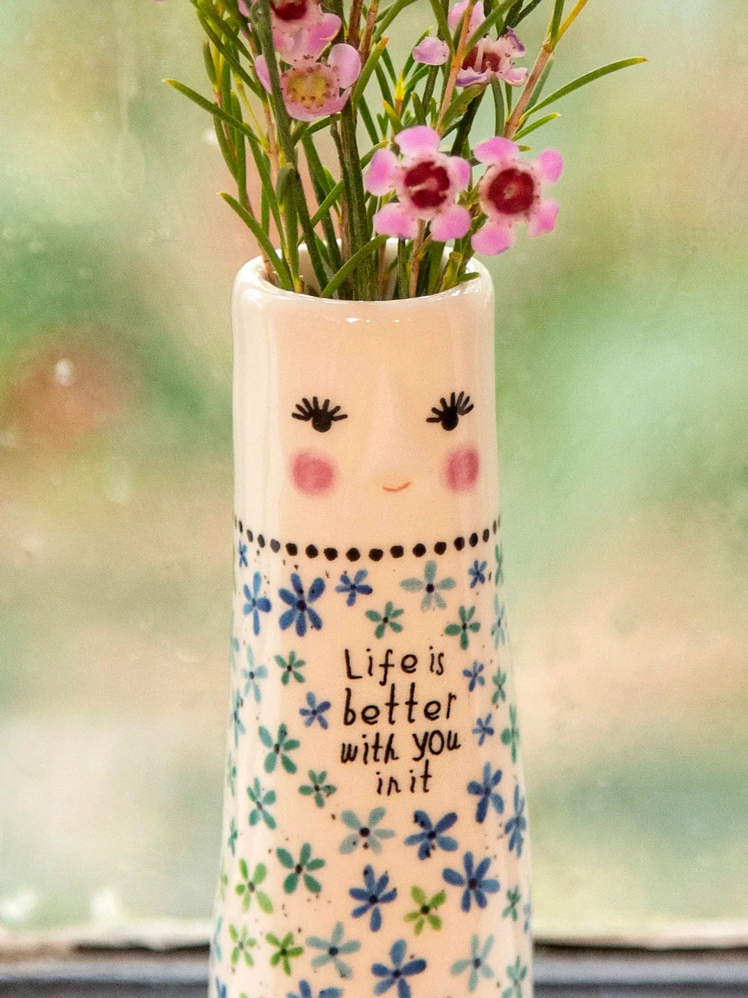 Natural Life Folk Friend Bud Vase - Life Is Better