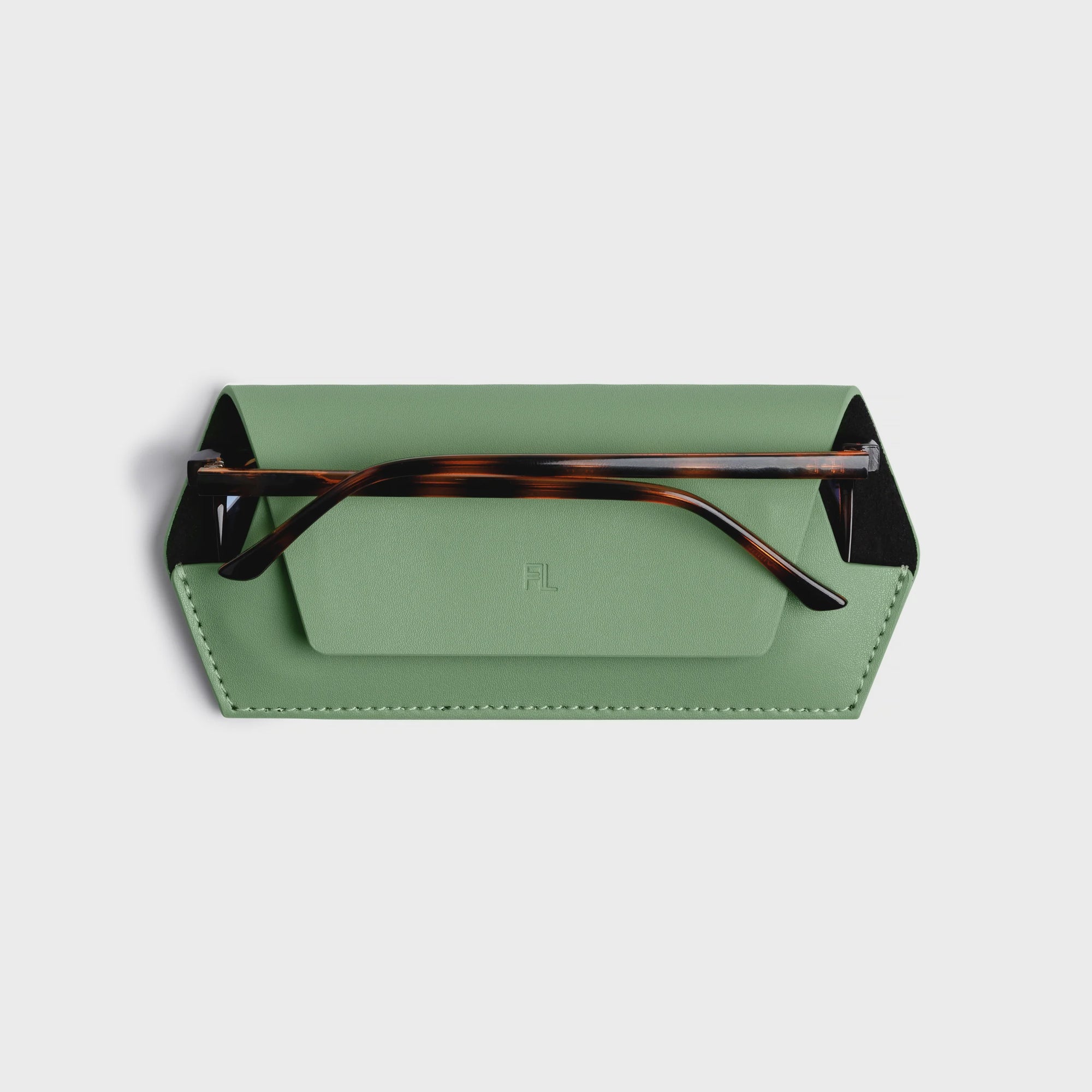 Fox and Leo glasses case - Sage Green