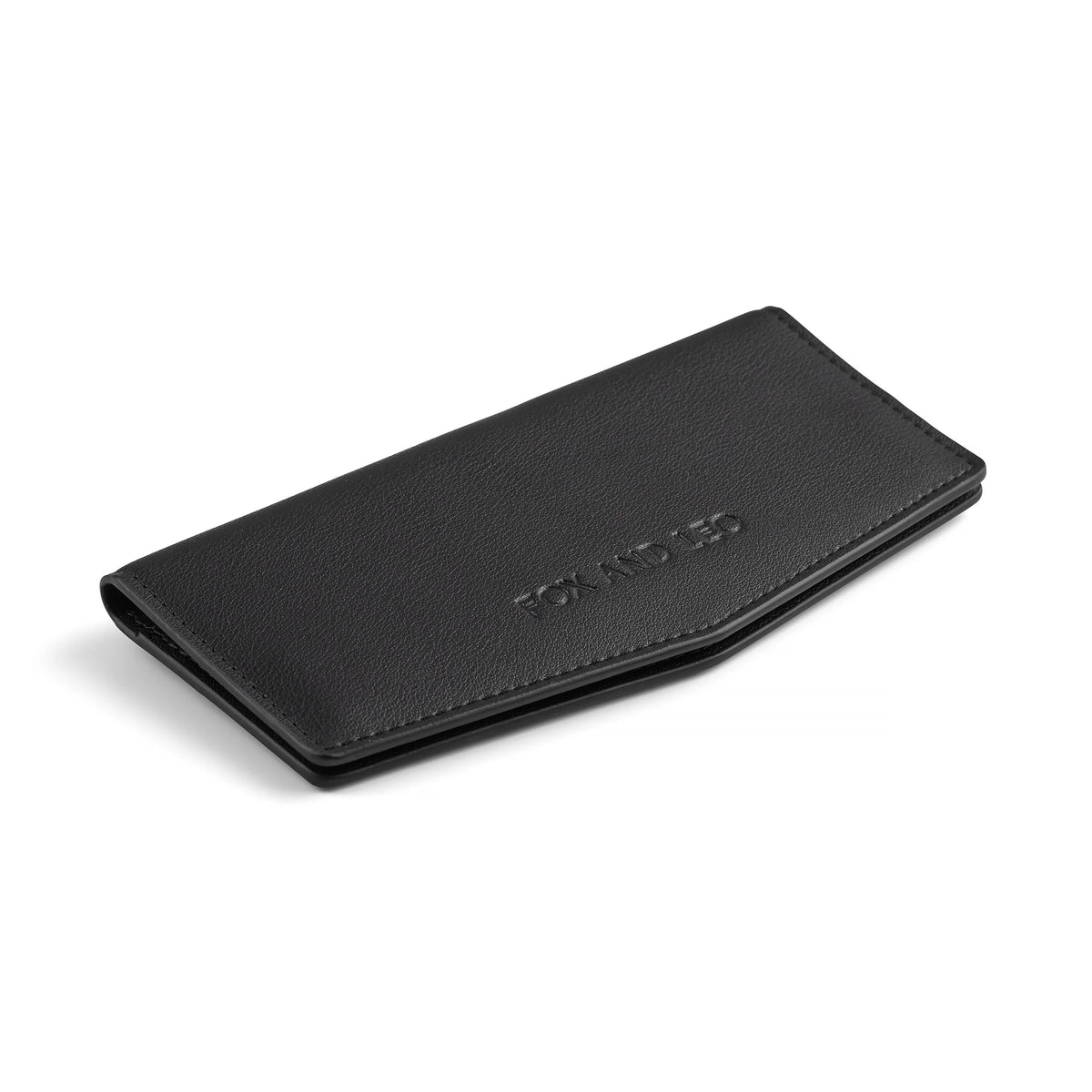 Black wallet with 'FOX AND LEO' branding The Swallet - Black