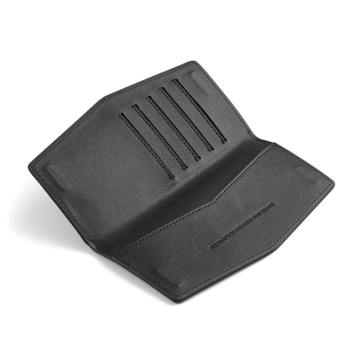 Black wallet with 'FOX AND LEO' branding The Swallet - Black